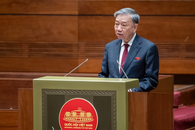 Đại tướng Tô Lâm, Ủy viên Bộ Chính trị, Bộ trưởng Bộ Công an, được Trung ương giới thiệu để Quốc hội khoá XV bầu giữ chức Chủ tịch nước