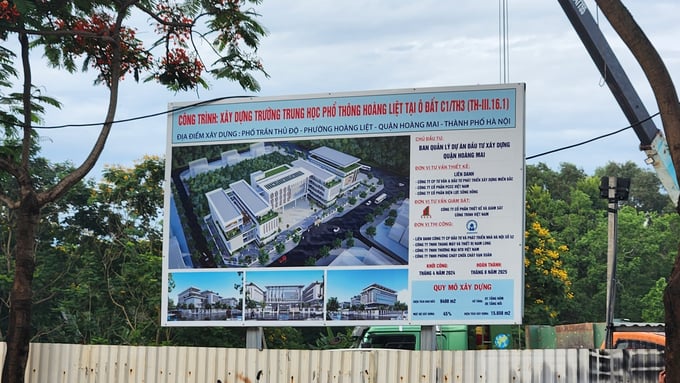 Dự án do Ban quản lý đầu tư xây dựng quận Hoàng Mai làm chủ đầu tư.