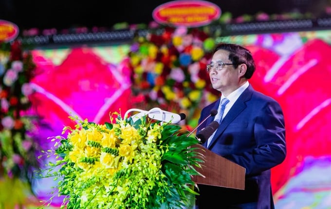 Thủ tướng Chính phủ Phạm Minh Chính phát biểu tại lễ kỷ niệm
