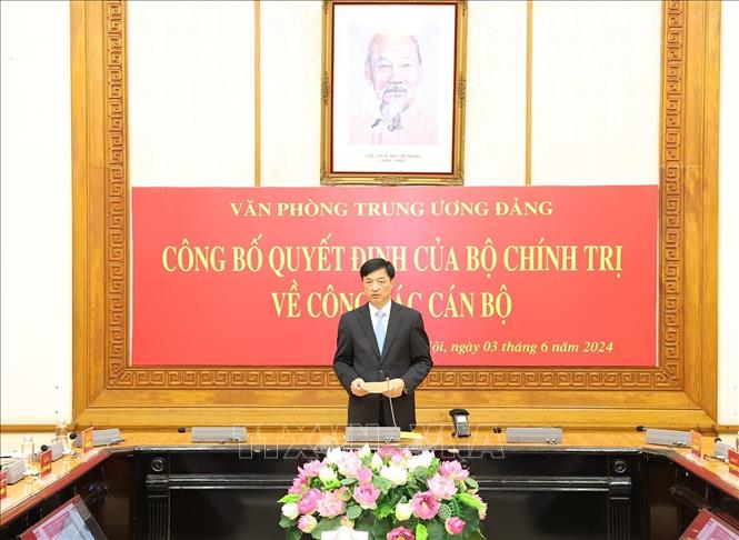 Đồng chí Nguyễn Duy Ngọc, Chánh Văn phòng Trung ương Đảng phát biểu