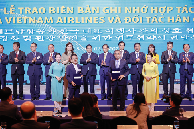 Lễ trao biên bản ghi nhớ hợp tác giữa Vietnam Airlines và các đối tác Hàn Quốc