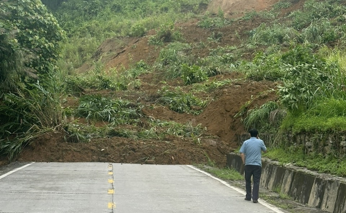 Hiện trường vụ sạt lở