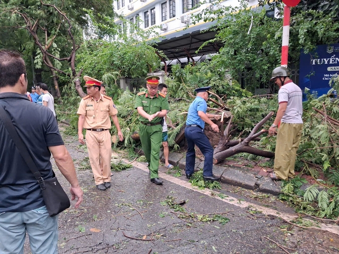 Do đặc thù sau bão là cây đổ nhiều nên công tác chủ yếu là dọn dẹp để thông đường, giúp người dân đi lại an toàn và dễ dàng hơn