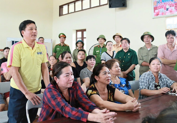 Đại diện người dân thành phố Bắc Ninh cảm ơn chính quyền địa phương đã tạo điều kiện để họ được ổn định trú ẩn sau bão lũ.