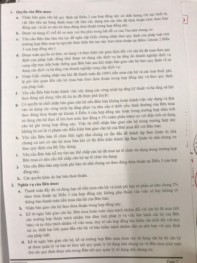 ...trong đó có quy định cụ thể về chỗ để xe cho cư dân.