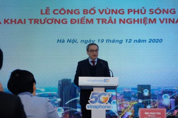 Lễ công bố vùng phủ sóng 5G mới đây tại Hà Nội (Ảnh: CL)