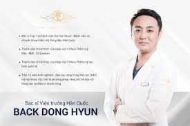 Viện trưởng - bác sĩ Back Dong Hyun, chuyên gia thẩm mỹ tại viện thẩm mỹ Tata là nhân viên thiết bị y tế. Ảnh website tataclinic.com