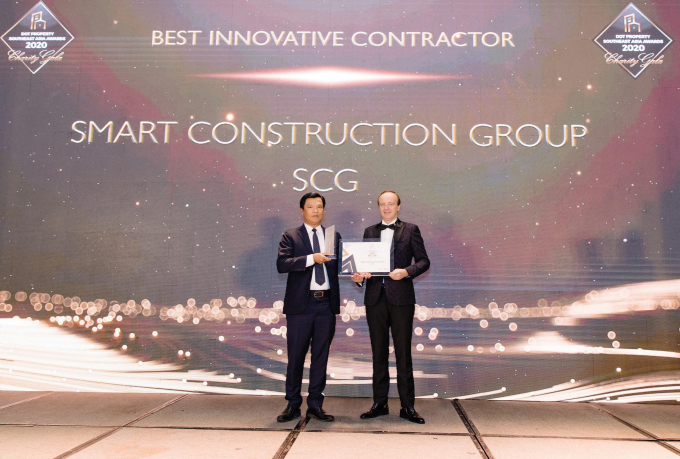 Công ty Cổ phần xây dựng SCG nhận giải thưởng Best Innovative Contractor Southeast Asia 2020 - Nhà thầu xây dựng đột phá nhất Đông Nam Á 2020.