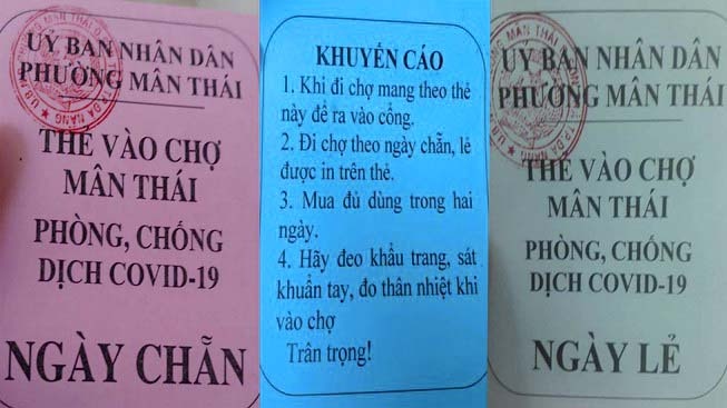 Người dân Đà Nẵng đi chợ bằng phiếu giấy ngày chẵn lẻ mẫu trước đây