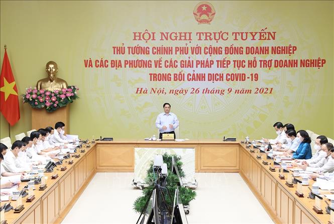 1.200 Đại biểu đại diện doanh nghiệp và Hiệp hội doanh nghiệp dự Hội nghị về các giải pháp tiếp tục hỗ trợ doanh nghiệp do Thủ tướng chủ trì