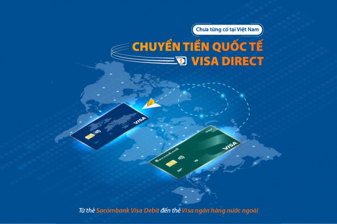 Sacombank- Ngan hang dau tien tai Viet Nam trien khai dich vu chuyen tien den the Visa phat hanh tai nuoc ngoai