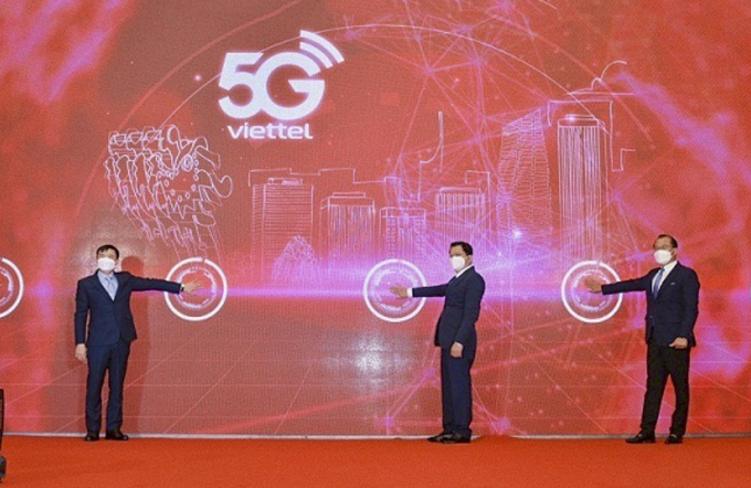 Toàn cảnh lễ bấm nút Viettel triển khai thí điểm dịch vụ 5G tại Đà Nẵng (Ảnh: Thế Sơn)