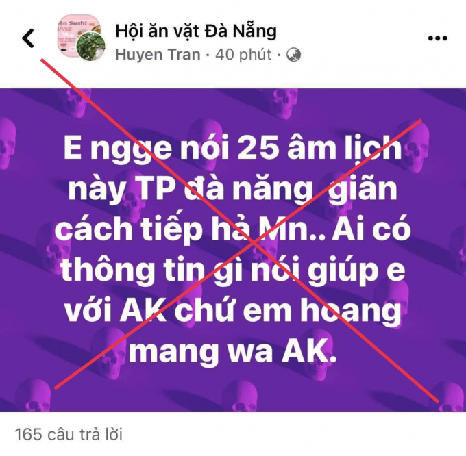 Thông tin đăng tải sai thực thật gây hoang mang xã hội