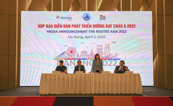 TP.Đà Nẵng họp báo công bố sự kiện Diễn đàn phát triển đường bay châu Á 2022 (Routes Asia 2022) (Ảnh: Thế Sơn)