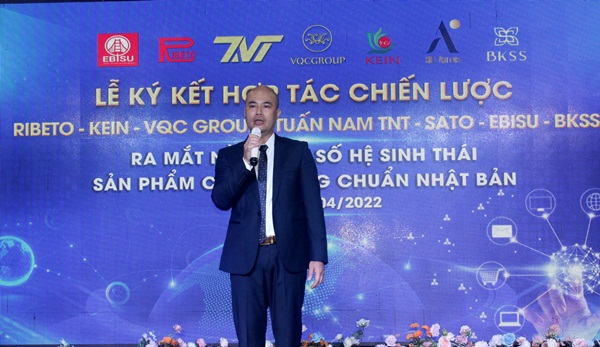 Ông Bùi Ngọc Sơn - Chủ tịch HĐQT VQC GROUP phát biểu tại sự kiện.