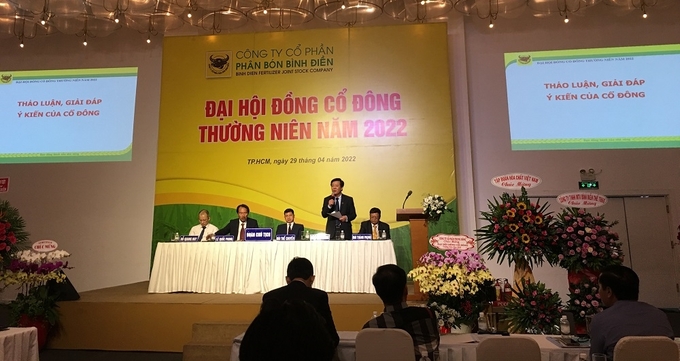 CTCP Phân bón Bình Điền tổ chức đại hội đồng cổ đông thường niên năm 2022 tại TP.HCM vào 29/4.