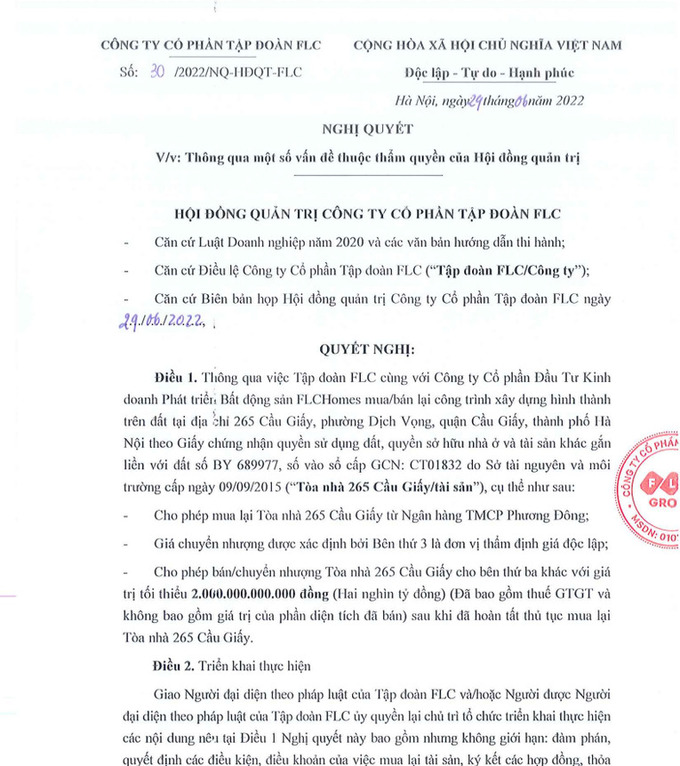 Nguồn: FLC Group