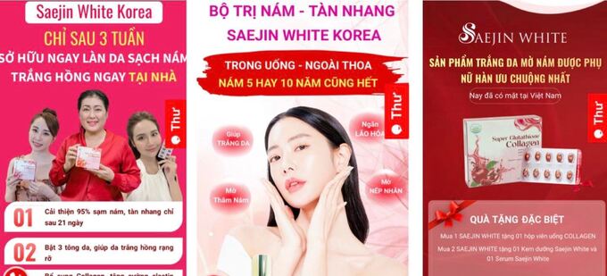 Sản phẩm Saejin White Super Glutathione Collage chỉ là thực phẩm chức năng nhưng 