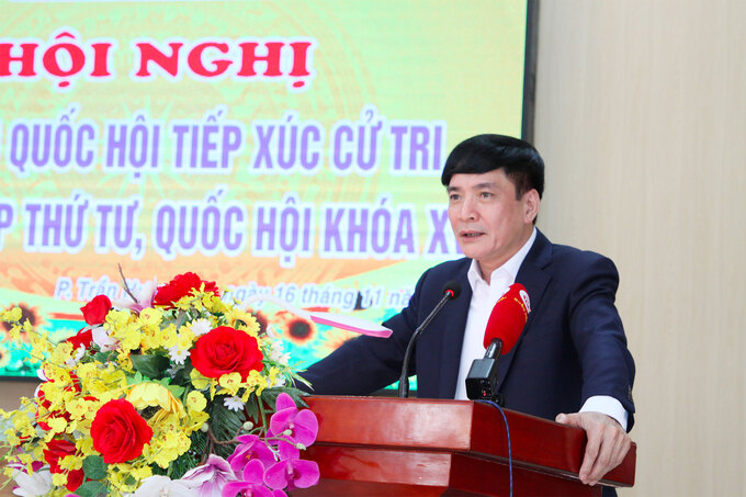 Tổng Thư ký Quốc hội, Chủ nhiệm Văn phòng Quốc hội Bùi Văn Cường phát biểu tại hội nghị