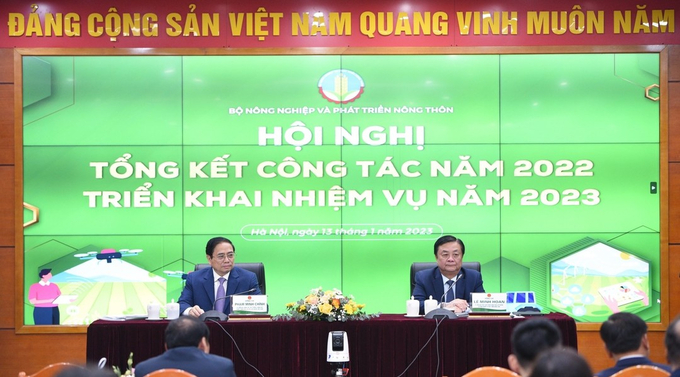 Thủ tướng Phạm Minh Chính chỉ đạo Hội nghị Tổng kết công tác năm 2022, triển khai nhiệm vụ năm 2023 ngành Nông nghiệp và Phát triển nông thôn.