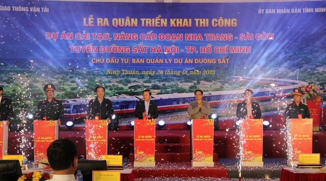 Thủ tướng phát lệnh thi công dự án đường sắt Nha Trang - Sài Gòn