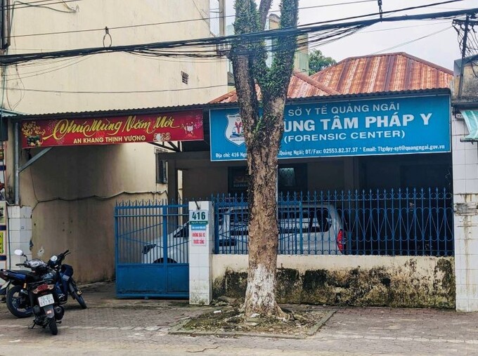 Trụ sở Trung tâm pháp y tỉnh Quảng Ngãi, nơi ông Phượng làm việc