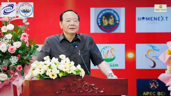 Ông Nguyễn Văn Cường - Phó Cục trưởng Cục Hành chính quản trị Văn phòng Chính phủ phát biểu tại buổi lễ. Ảnh: An Nguyễn