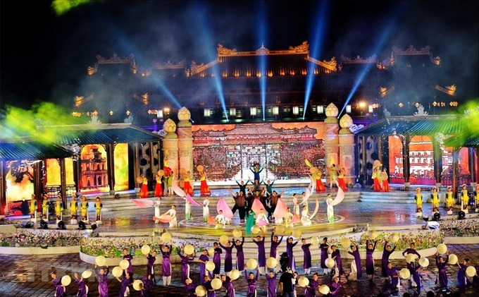 Kỳ Festival 2023 khẳng định được thương hiệu và uy tín trong lòng công chúng và du khách khi đến Huế dịp này (Ảnh: TTXVN)