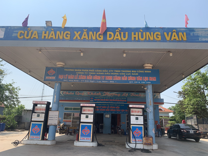 Cửa hàng xăn dầu của Công ty TNHH Xăng dầu Hùng Vân.