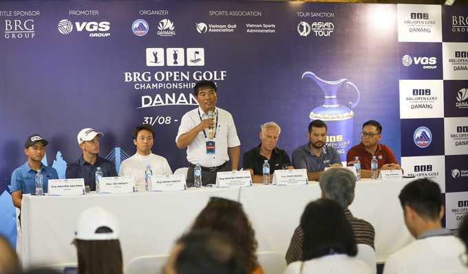 Toàn cảnh họp báo cho giải đấu BRG Open Golf Championship DaNang 2023 (Ảnh: Thế Sơn)