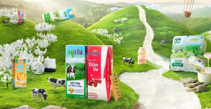 Một số sản phẩm của Mộc Châu Milk.