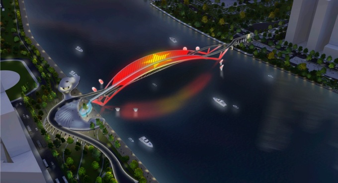 cầu đi bộ vượt sông Sài Gòn