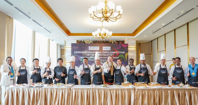 Các đầu bếp tại cuộc thi Đầu bếp Quốc tế Culinary Challenge “CATRION Jet Setters Platte”