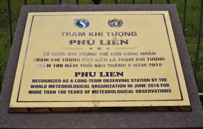 Phù Liễn được Tổ chức Khí tượng thế giới công nhận là Trạm khí tượng trên 100 năm