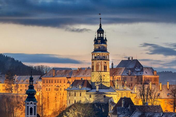 Điểm đặc biệt nhất tại Český Krumlov là tòa lâu đài Český Krumlov lộng lẫy