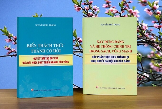 Hai cuốn sách của Tổng Bí thư Nguyễn Phú Trọng.