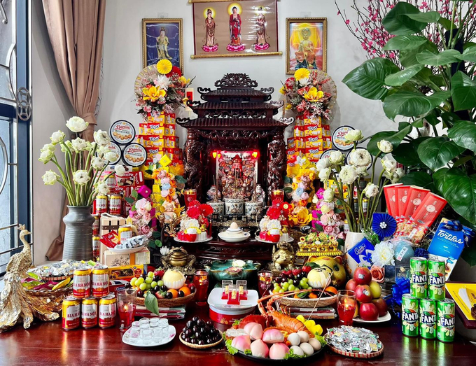 Mâm lễ cúng vía Thần Tài. Ảnh minh họa