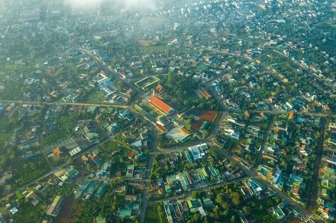 Toàn cảnh Tân Hà khi nhìn từ trên cao