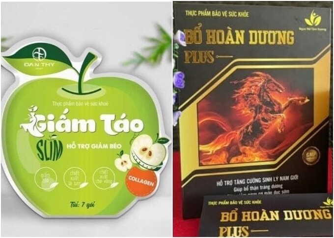 Hai sản phẩm chứa chất cấm bị Cục An toàn thực phẩm xử phạt, thu hồi.