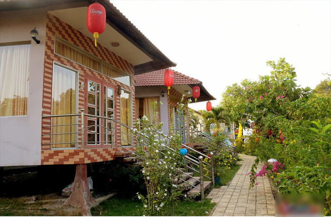 Dãy nhà 4 phòng để quý khách nghỉ ngơi mỗi lần ghé chơi