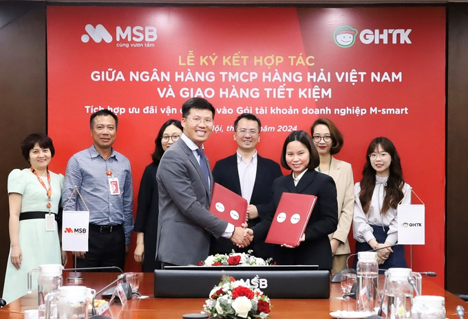 Đại diện MSB và GHTK tại Lễ ký kết ngày 26/3/2024