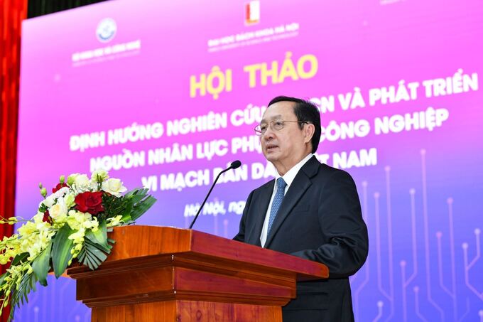 Bộ trưởng Bộ KH&CN Huỳnh Thành Đạt phát biểu tại Hội thảo.