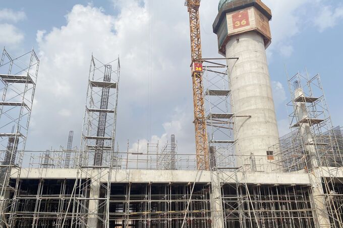 Hạn mục đài kiểm soát không lưu tại sân bay Long Thành đang được hoàn thành sớm hơn so với tiến độ dự kiến