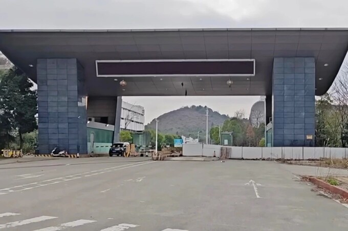 Hình ảnh hoang tàn của nhà máy Foxconn Nam Ninh hiện tại Ảnh: China Observer