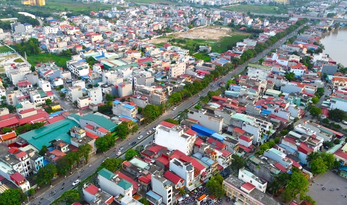 Một góc quận Kiến An (Hải Phòng) nhìn từ trên cao.