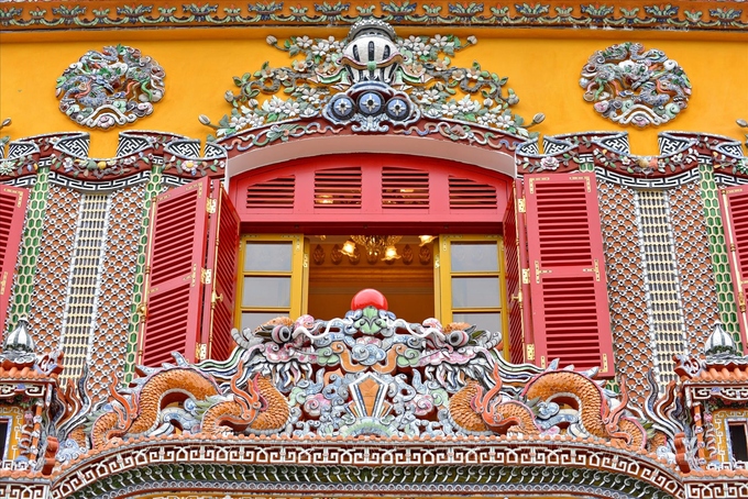 Điện Kiến Trung không chỉ là nơi lưu giữ giá trị lịch sử, mà còn là biểu tượng cho sự giao thoa văn hóa Đông - Tây, thể hiện tầm nhìn và gu thẩm mỹ độc đáo của vua Khải Định. Ảnh: Thanh Hòa/Báo ảnh Việt Nam