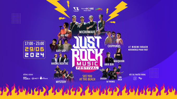 Just Rock Festival tại NovaWorld Phan Thiet sẽ mang đến đêm nhạc bùng nổ với đa dạng thể loại, từ Rock, EDM, Hiphop, R&B,….