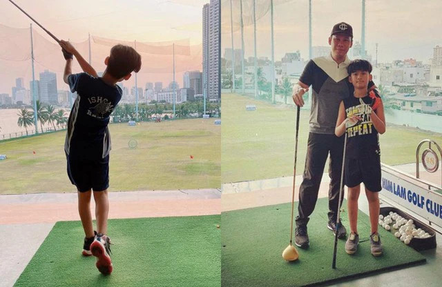 Cậu ấm nhà Lệ Quyên cũng thường xuyên tham gia các bộ môn như: golf, bắn cung... dành cho giới nhà giàu (Ảnh: Internet)