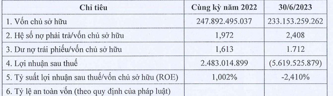 Tình hình tài chính bán niên năm 2023 của Phúc Hậu