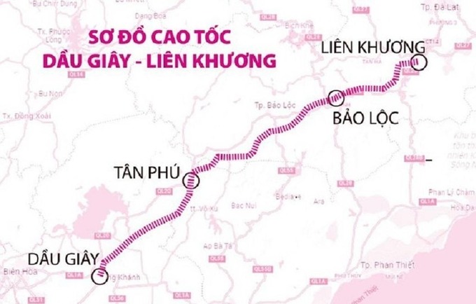 Cao tốc Dầu Giây - Tân Phú thuộc cao tốc Dầu Giây - Liên Khương. Ảnh: Internet